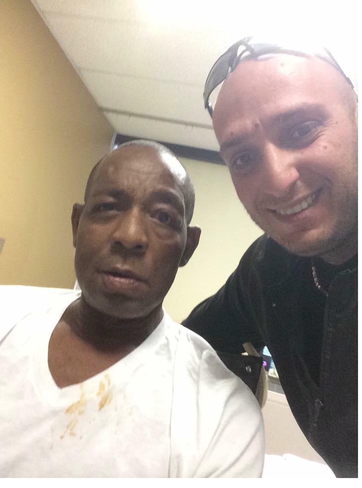 Boris performing a straight razor shave